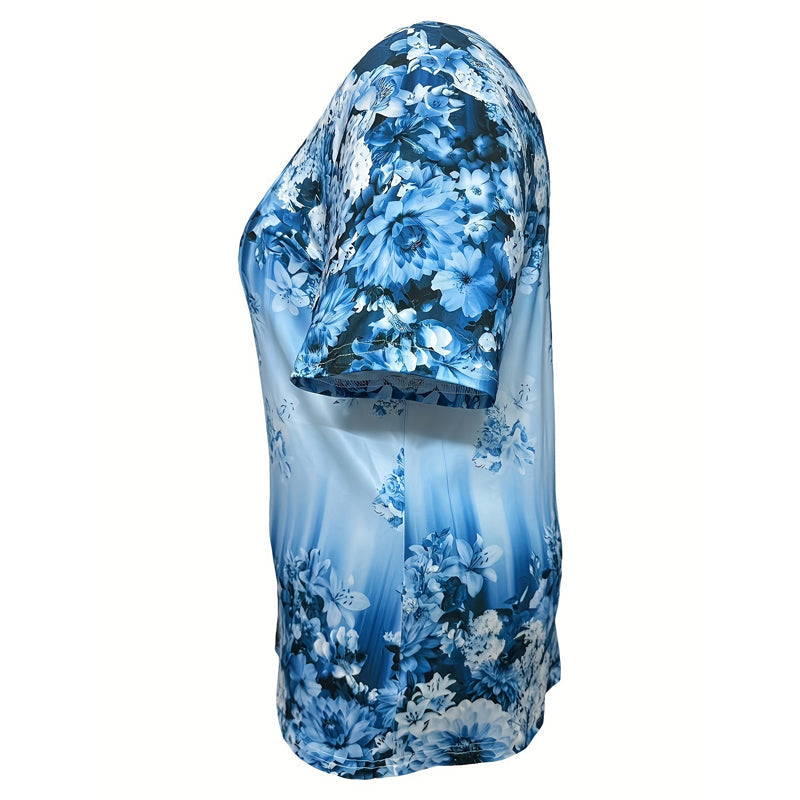 Briala - Floral V-Neck Blouse